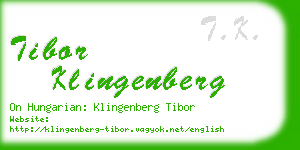 tibor klingenberg business card